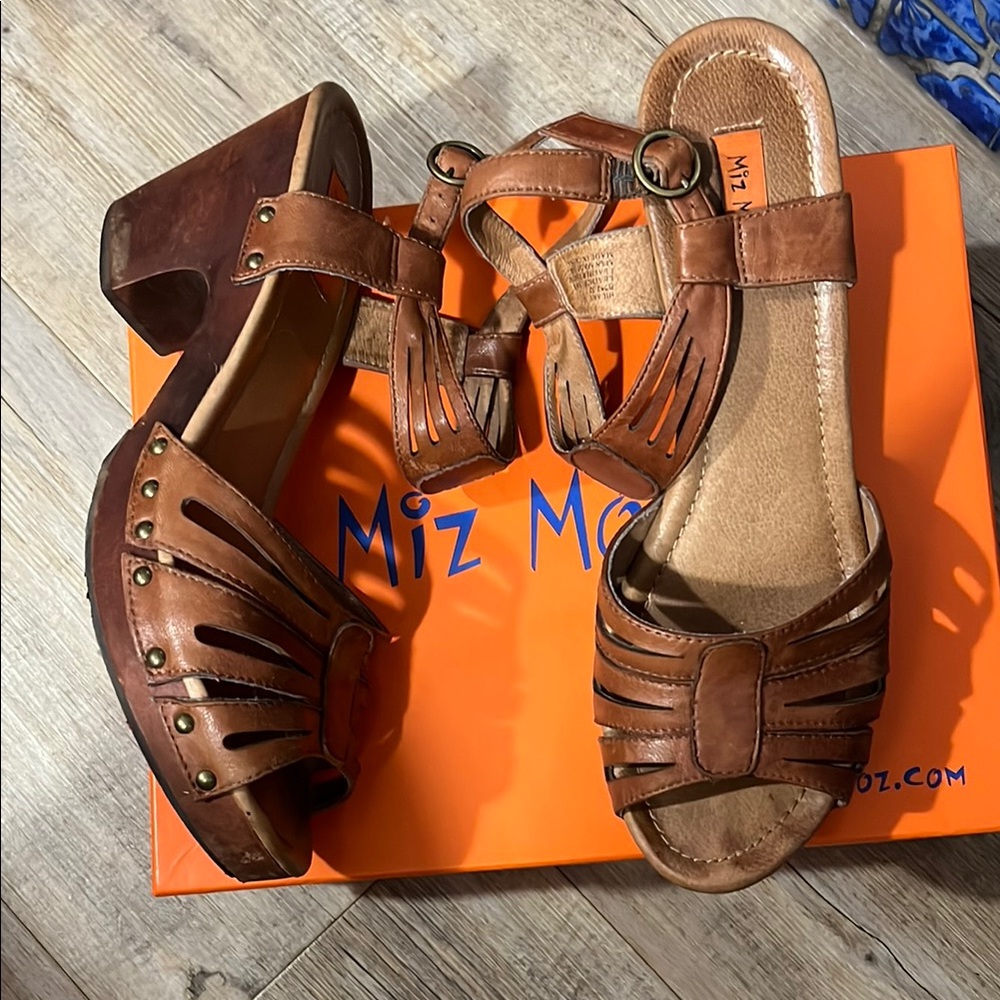 Miz Mooz Brown Leather Sandals